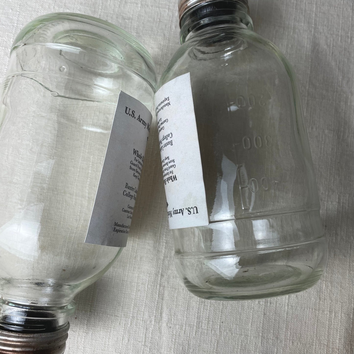 WWII U.S. Army Blood Transfusion Bottle