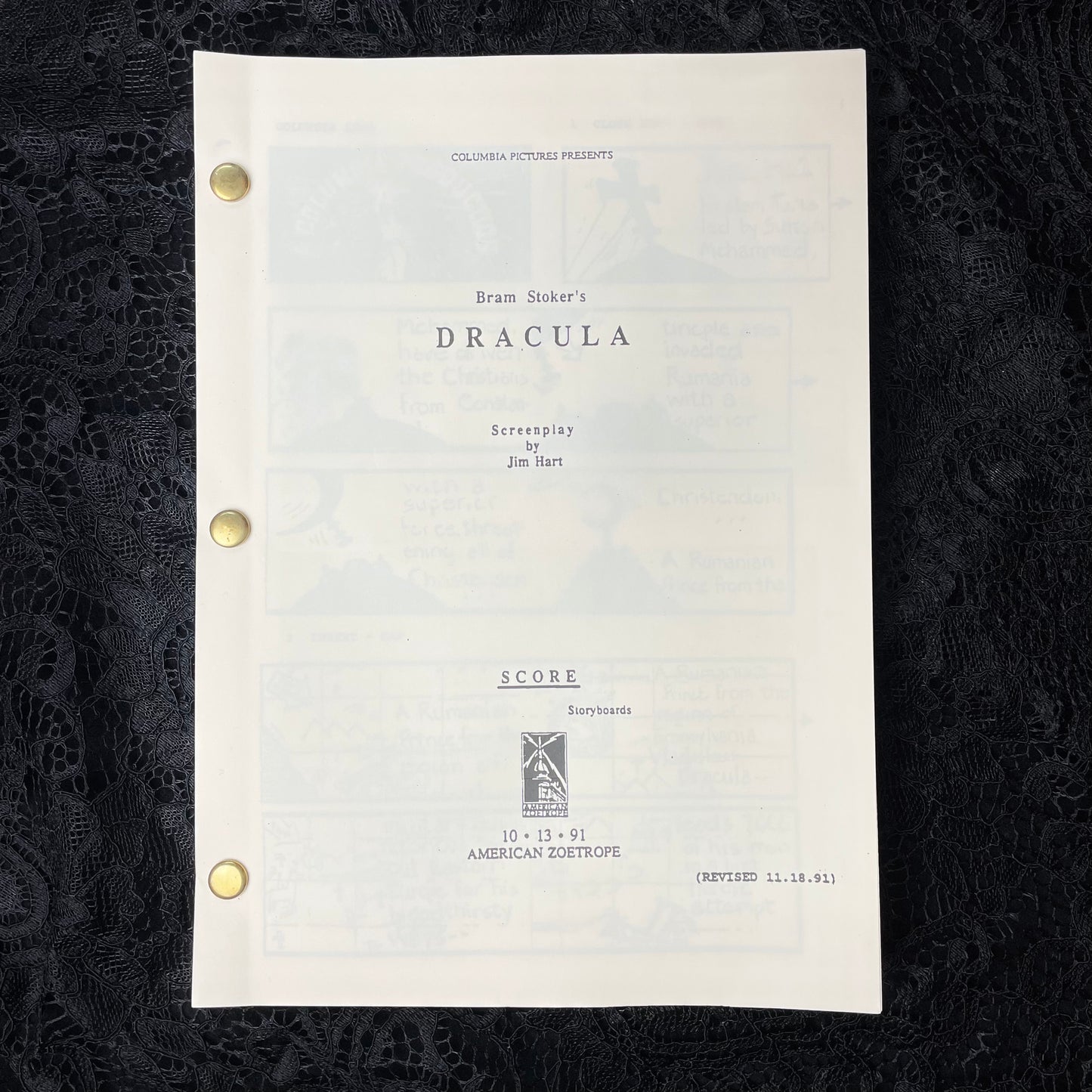 Bram Stoker's Dracula (1992) Storyboards (1991)