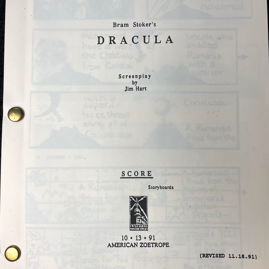 Bram Stoker's Dracula (1992) Storyboards (1991)