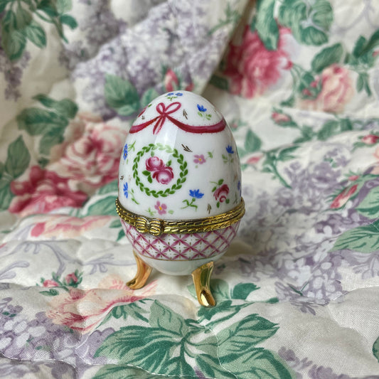 Vintage Porcelain Trinket Egg Box