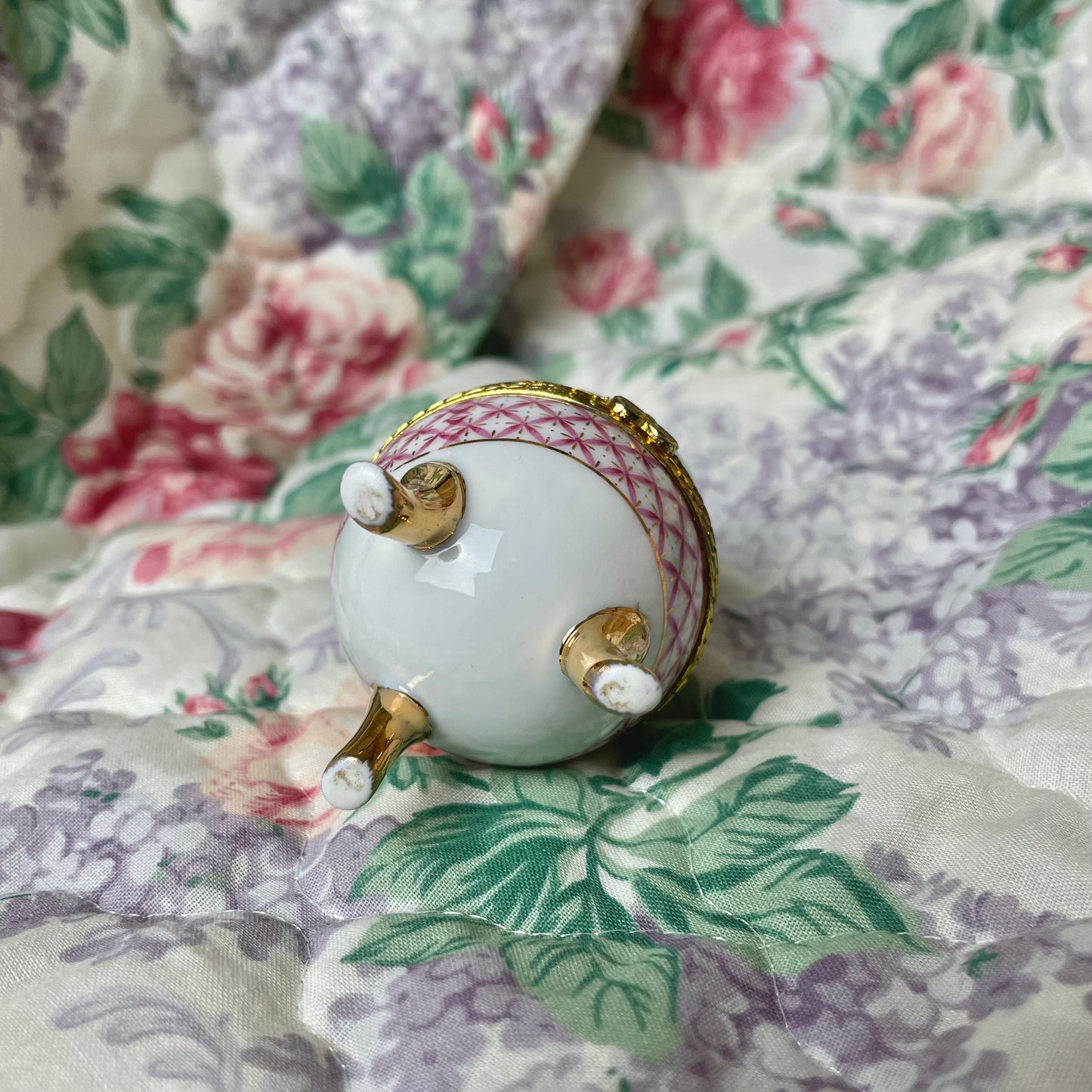 Vintage Porcelain Trinket Egg Box