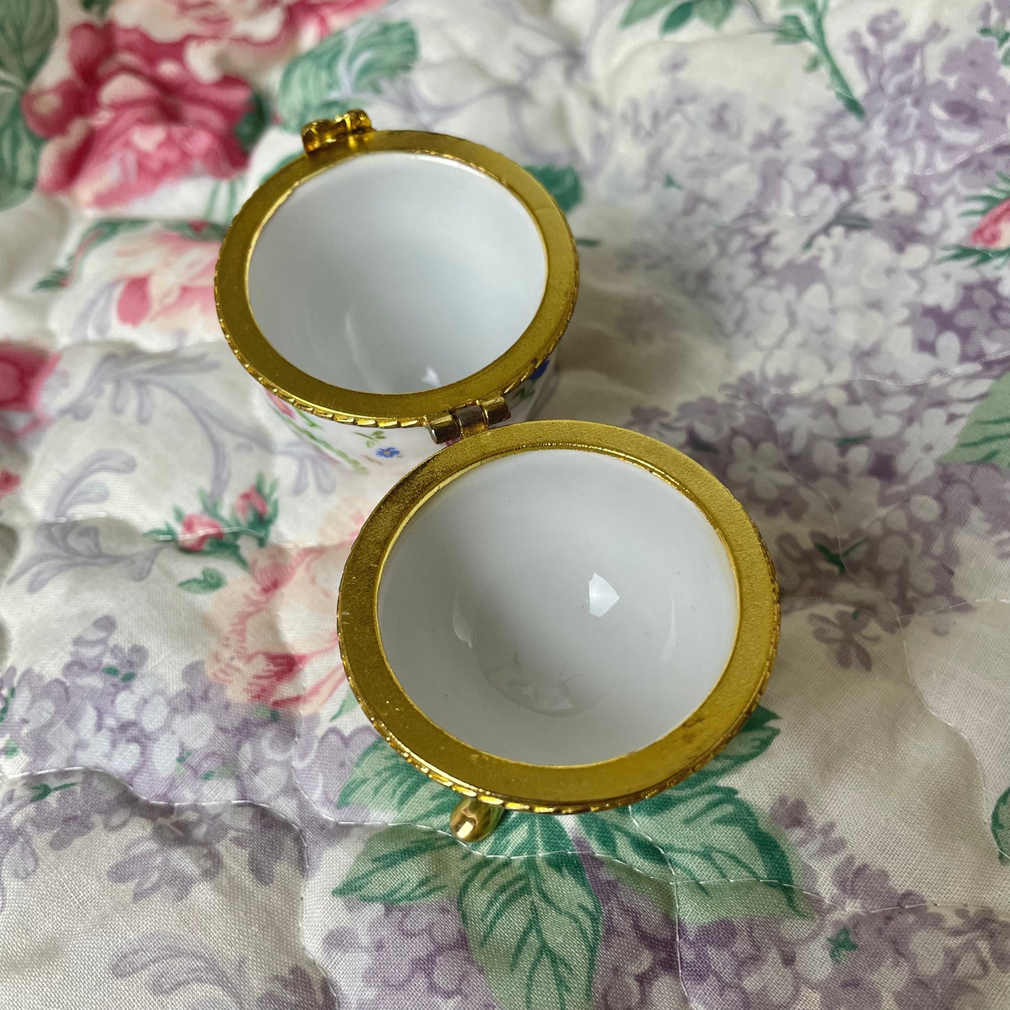 Vintage Porcelain Trinket Egg Box