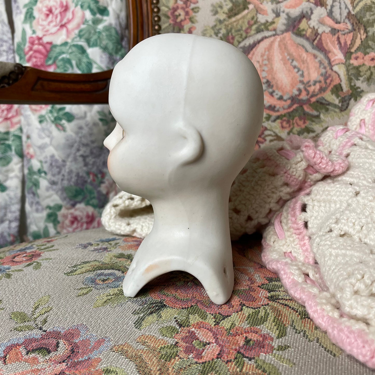 Vintage Biscuit Porcelain Doll Head