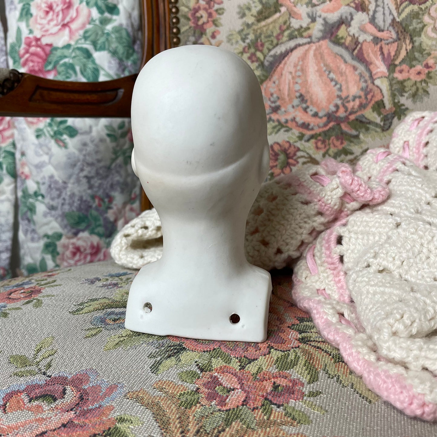 Vintage Biscuit Porcelain Doll Head