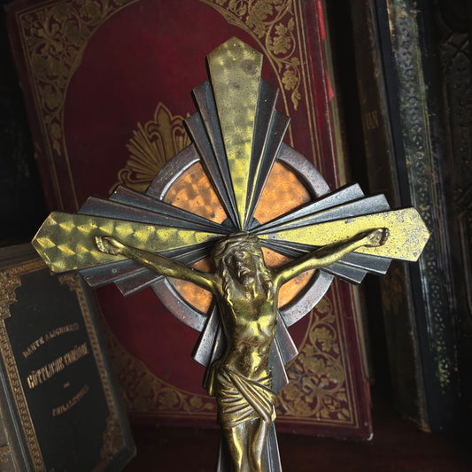 Art Deco Bronze Crucifix