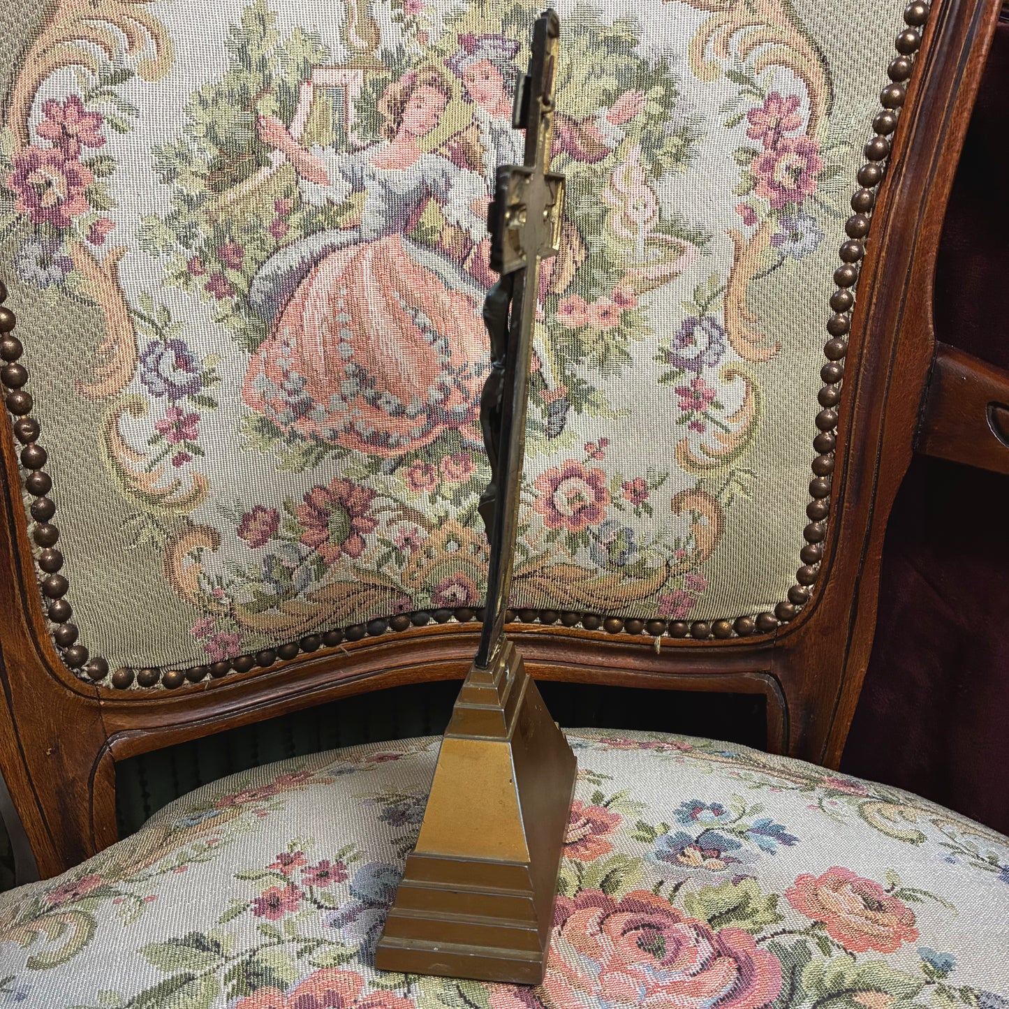 Art Deco Crucifix with Saint Therese