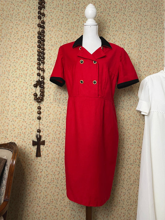 1980s Chêne Wool Dress