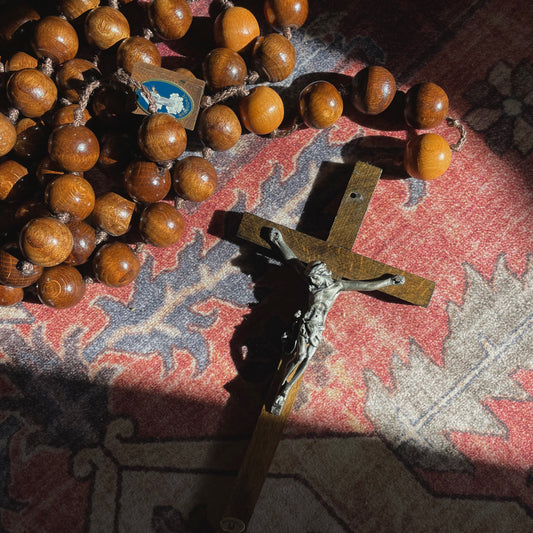 Wooden Rosary Our Lady of Medjugorje