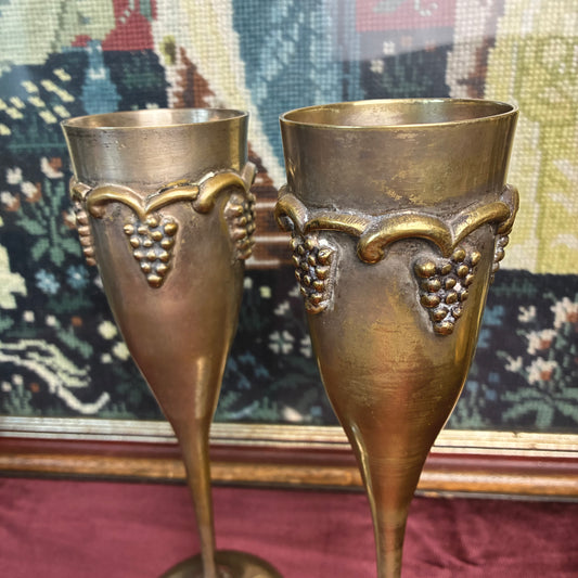 Champagne Flute Grapes Set
