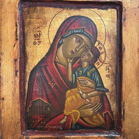 Greek Icon The Blessed Virgin Mary with Christ