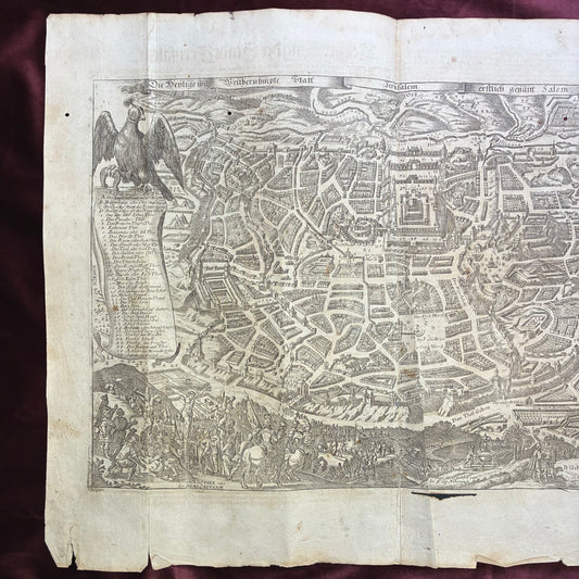 Map Jerusalem 18th Century