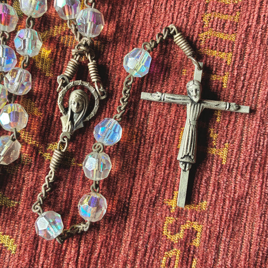 White Aurora Borealis Rosary