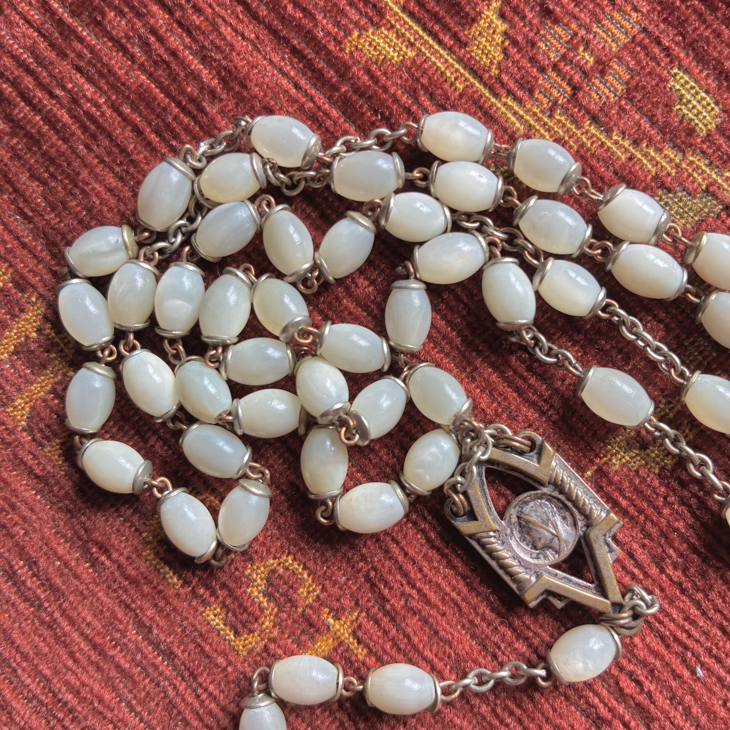 Lourdes Opaline Glass Rosary