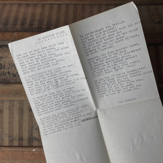 WWII Poem by Resistance Fighter Belgium