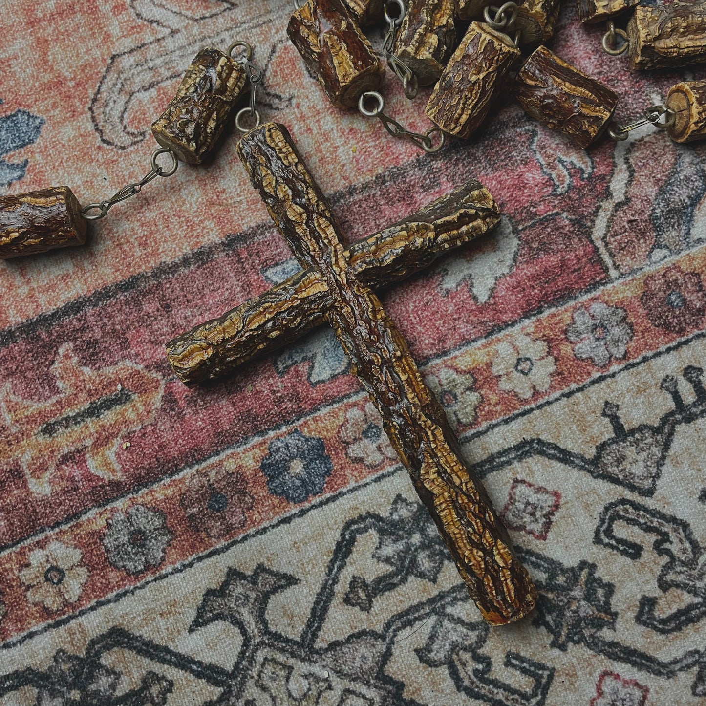 Vintage Portuguese Wooden Rosary