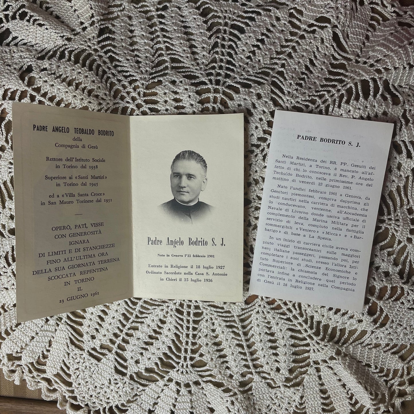 Vintage Memorial Cards Italy