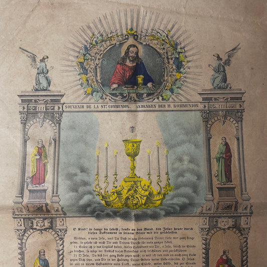 1863 First Communion Certificate