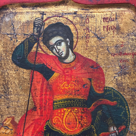 Icon Saint George Slaying The Dragon