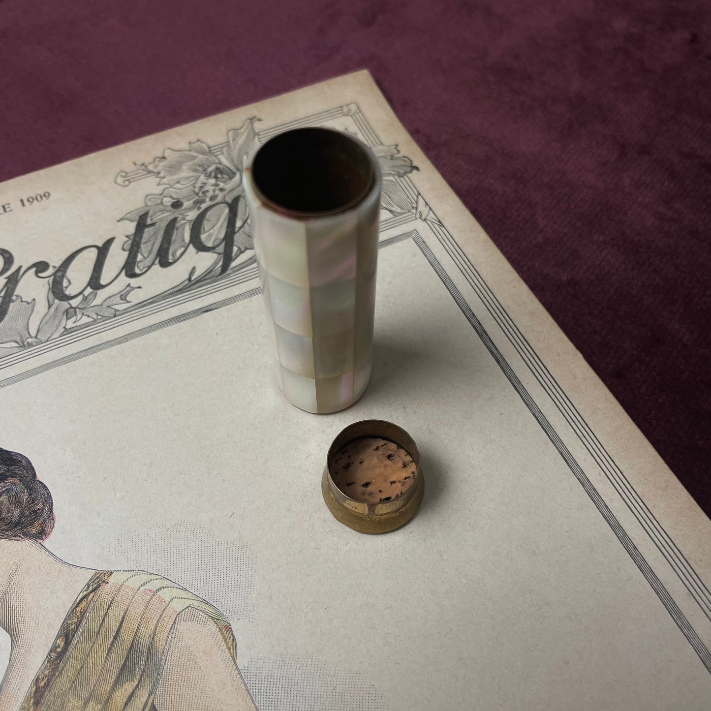 Mother of Pearl Lipstick Case