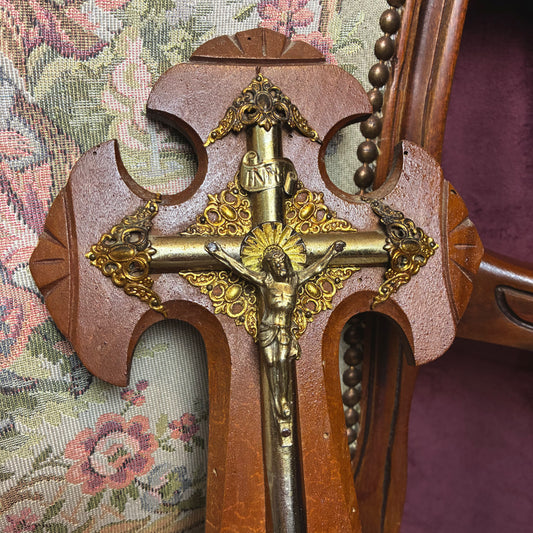 Golden Holy Water Font Wood