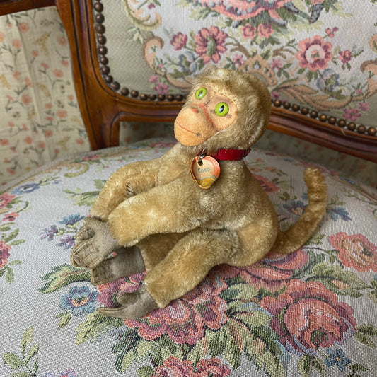 Steiff 1960s Monkey Plush Toy