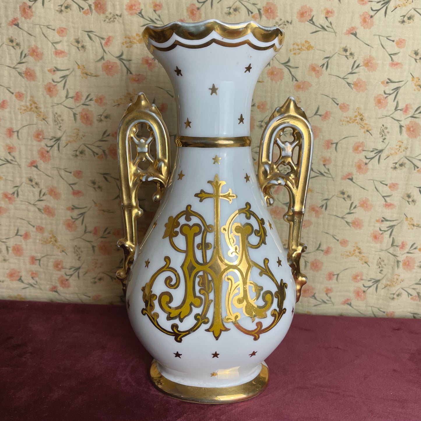 Limoges Porcelain Marian Vase
