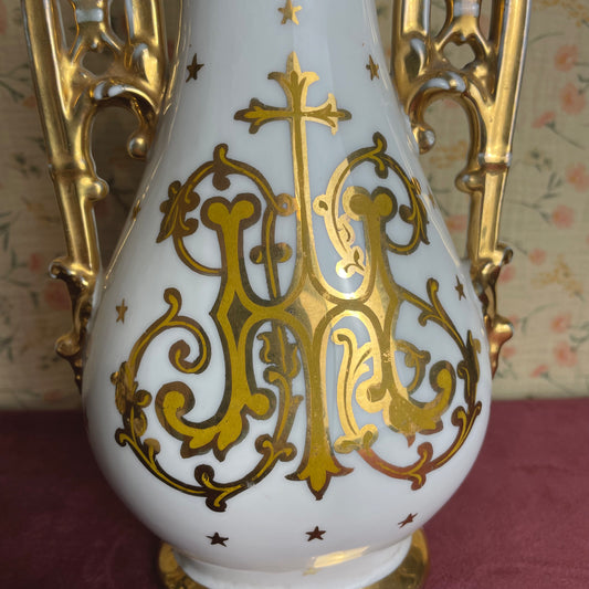 Limoges Porcelain Marian Vase