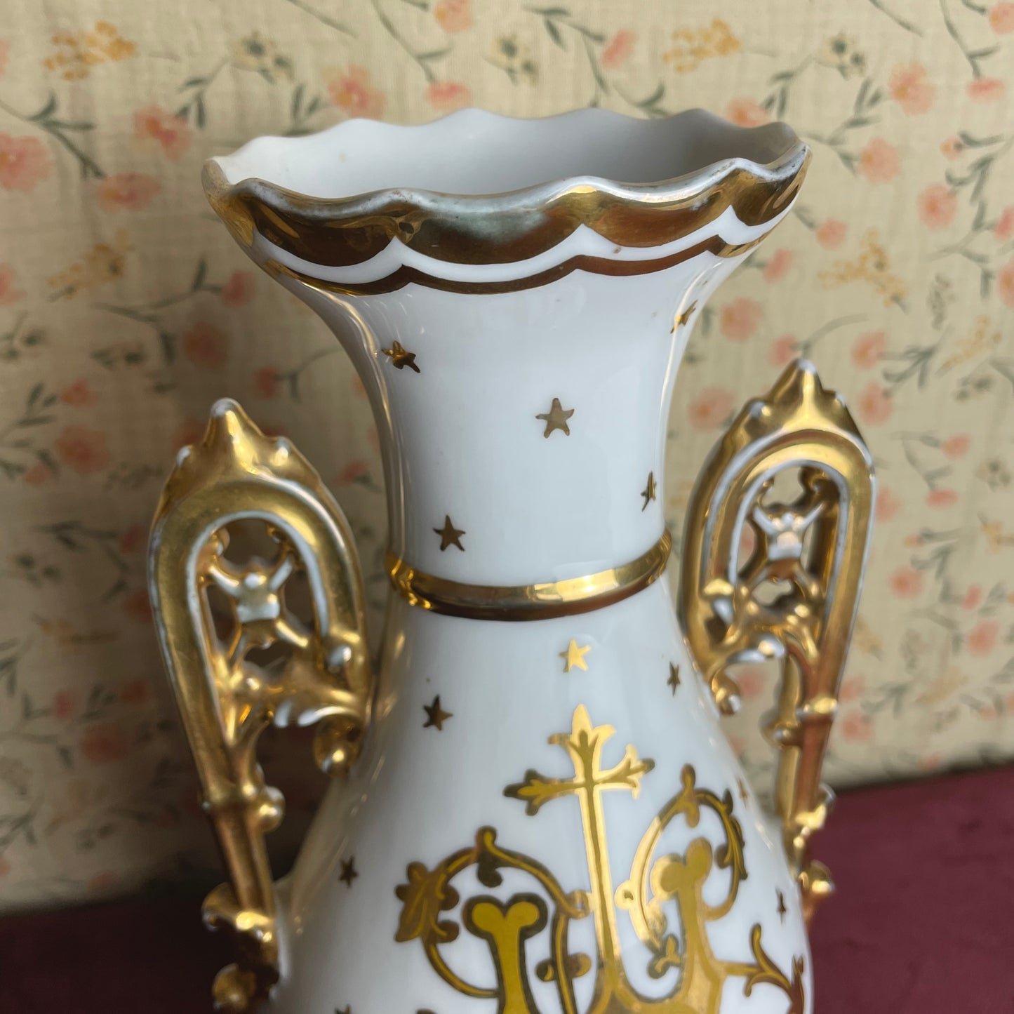 Limoges Porcelain Marian Vase