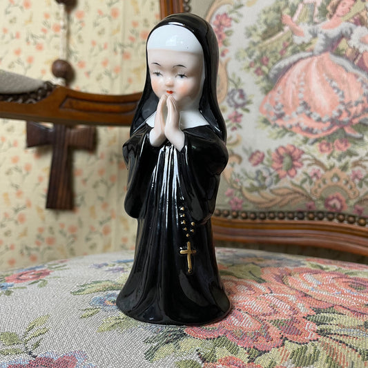 Vintage Porcelain Nun Figurine