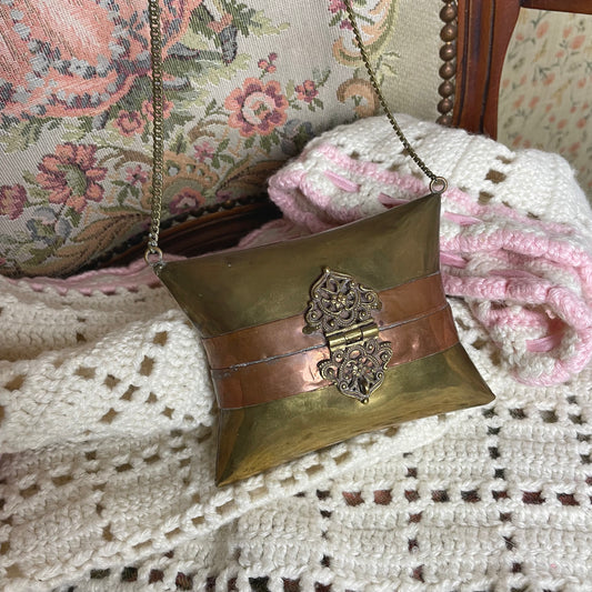 Vintage Brass Pillow Purse