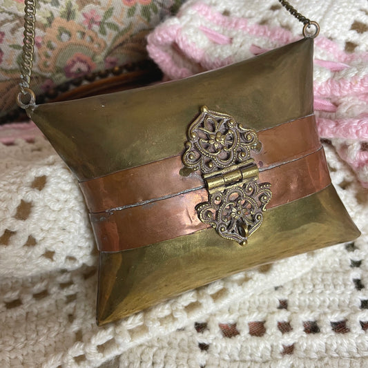 Vintage Brass Pillow Purse