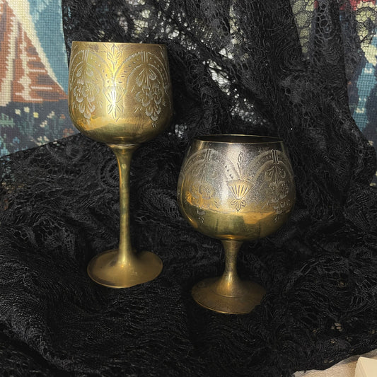 1970s Brass Cups Set