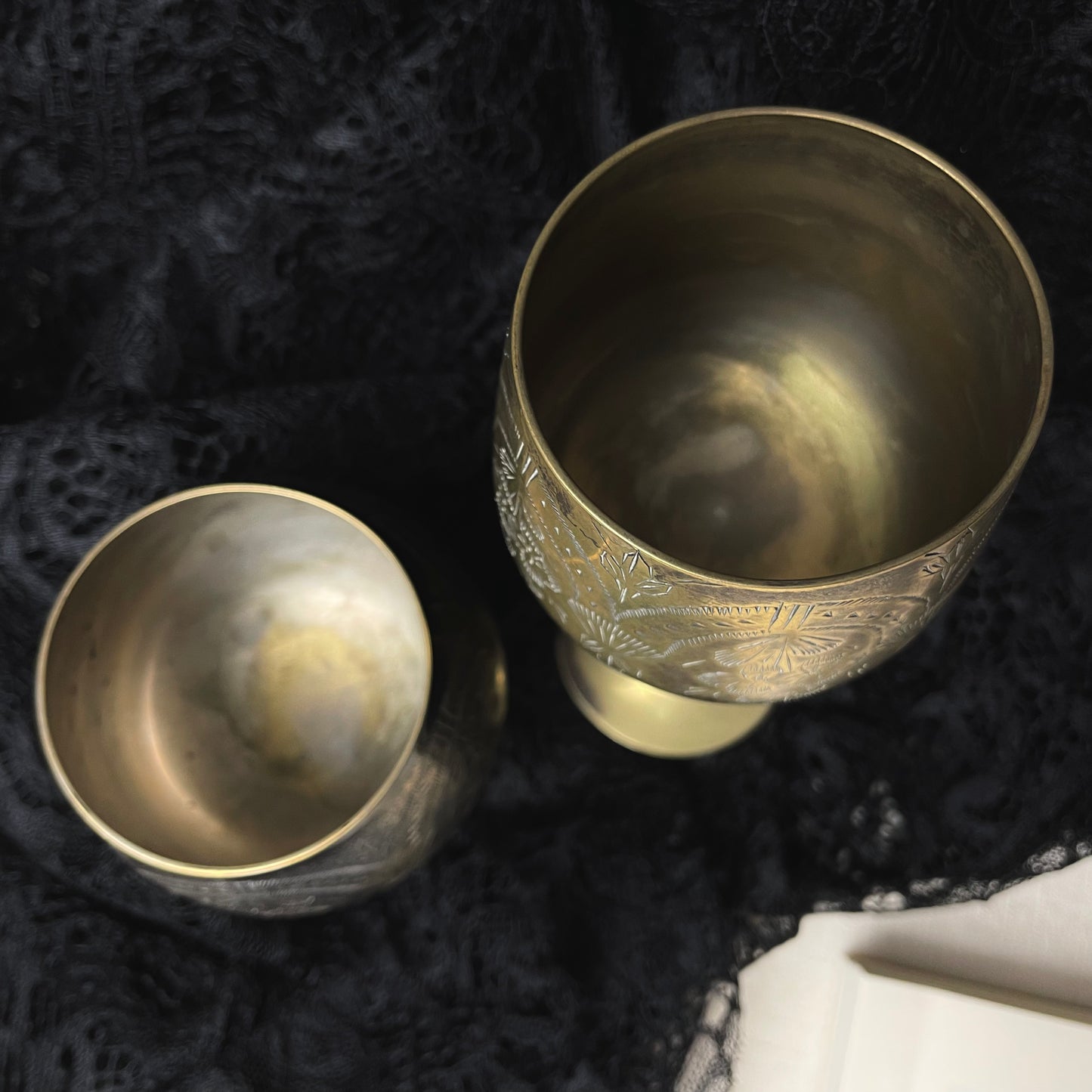 1970s Brass Cups Set