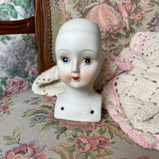 Vintage Biscuit Porcelain Doll Head