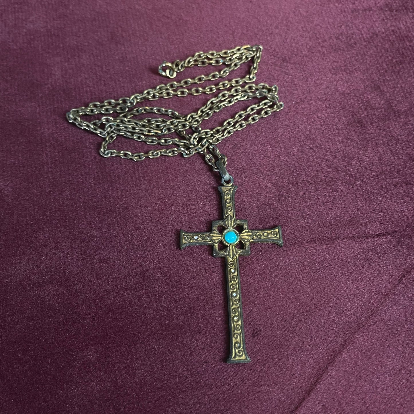 Medieval Latin Cross Necklace