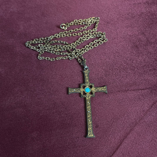Medieval Latin Cross Necklace