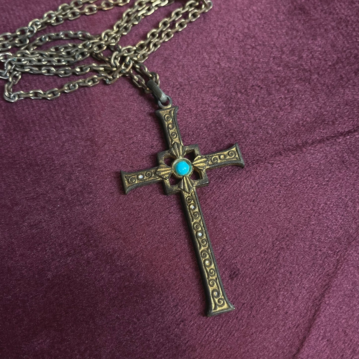 Medieval Latin Cross Necklace