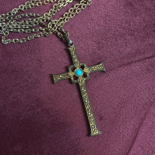 Medieval Latin Cross Necklace