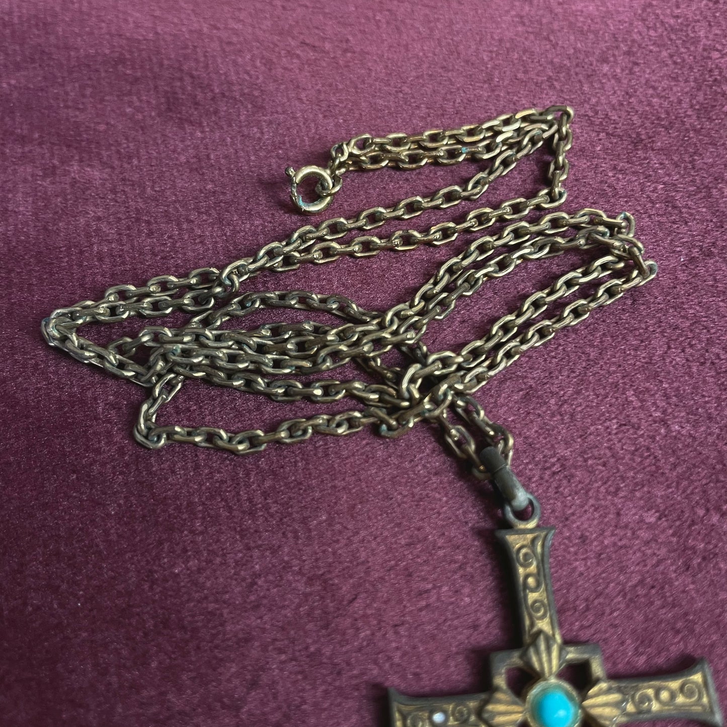 Medieval Latin Cross Necklace