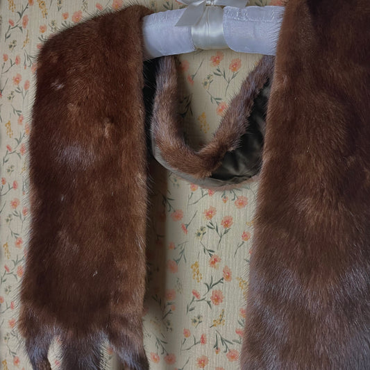 Vintage Mink Scarf with Lining