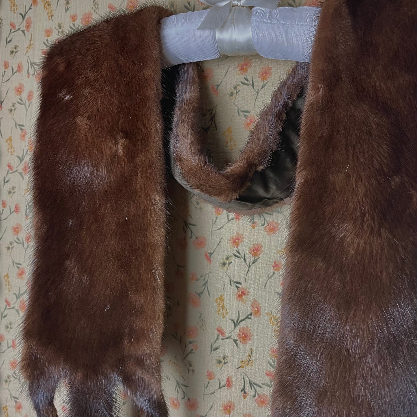 Vintage Mink Scarf with Lining