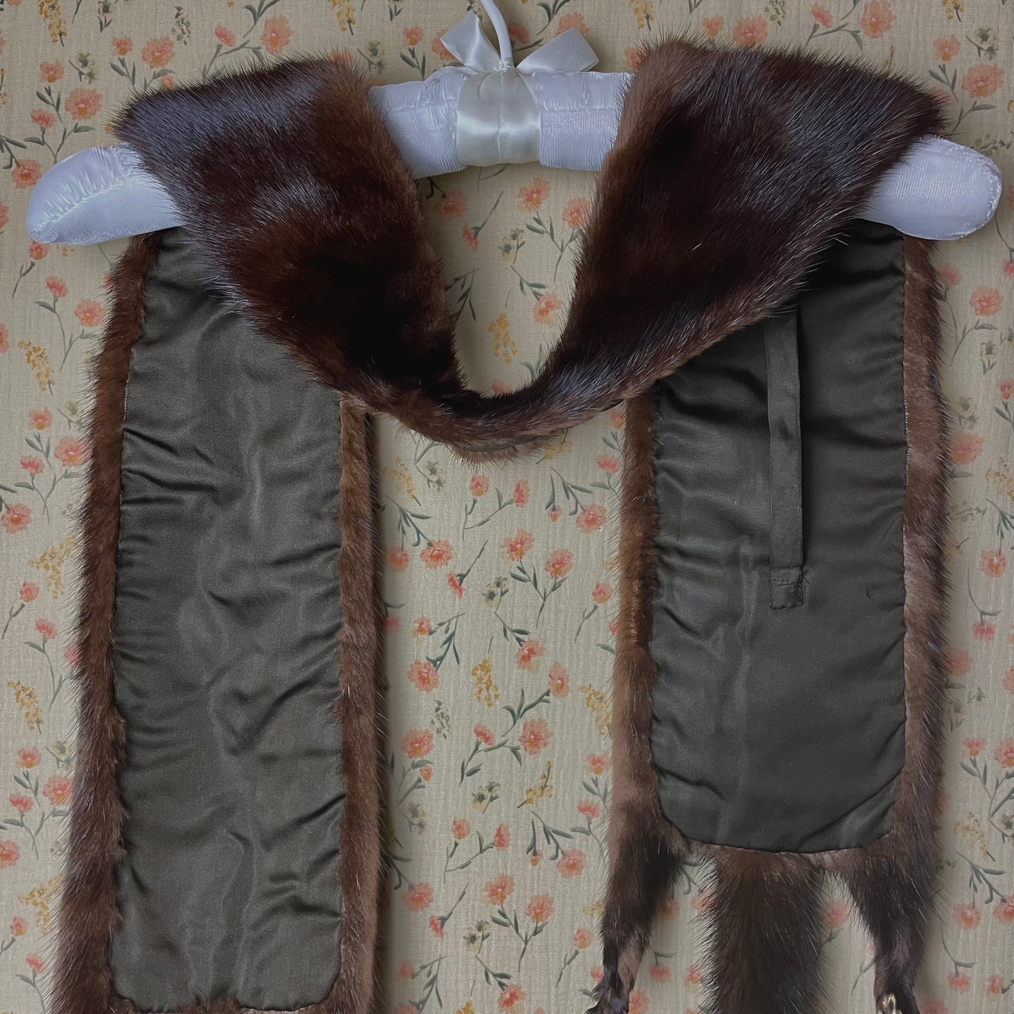 Vintage Mink Scarf with Lining