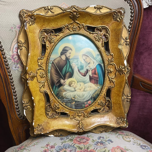 Frame Holy Family Glass Art