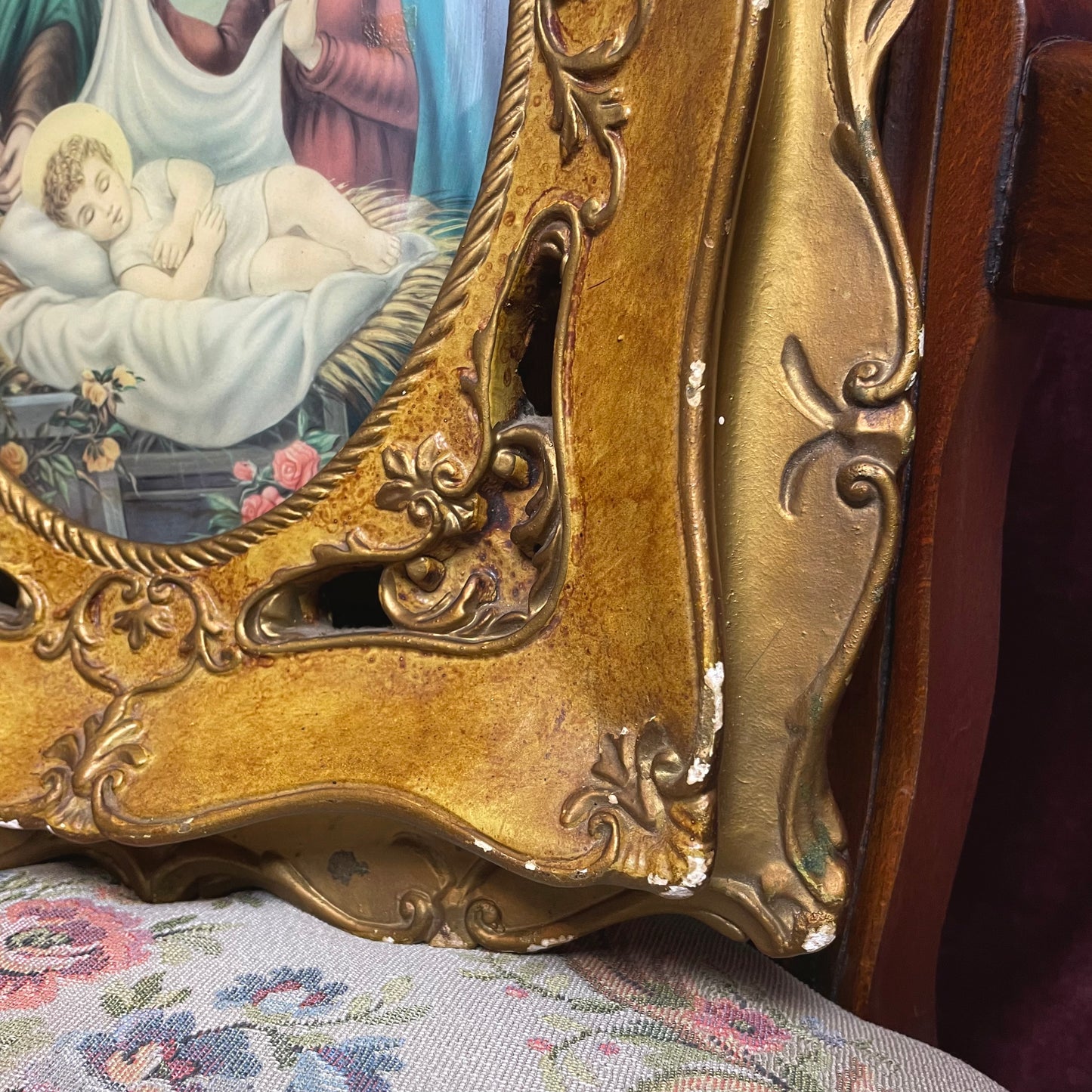Frame Holy Family Glass Art
