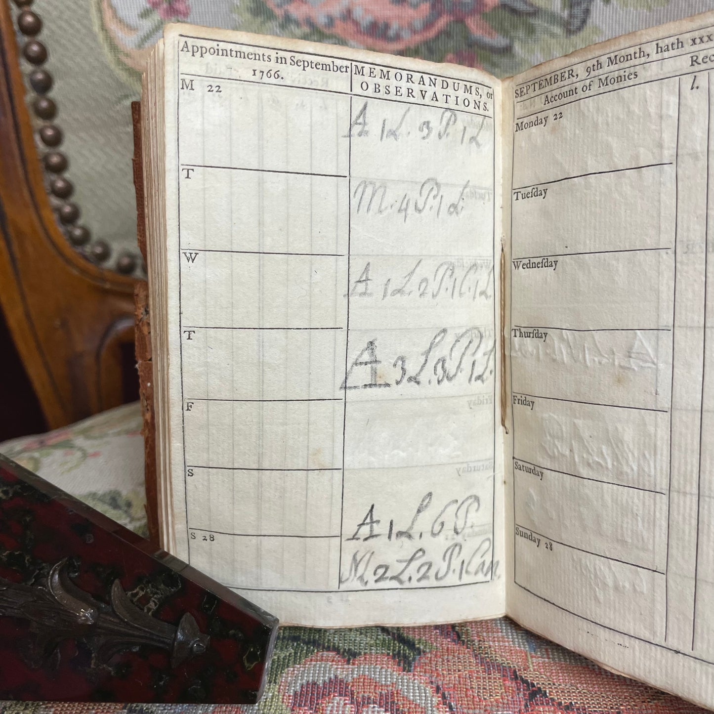 Pocketbook for Ladies 1766