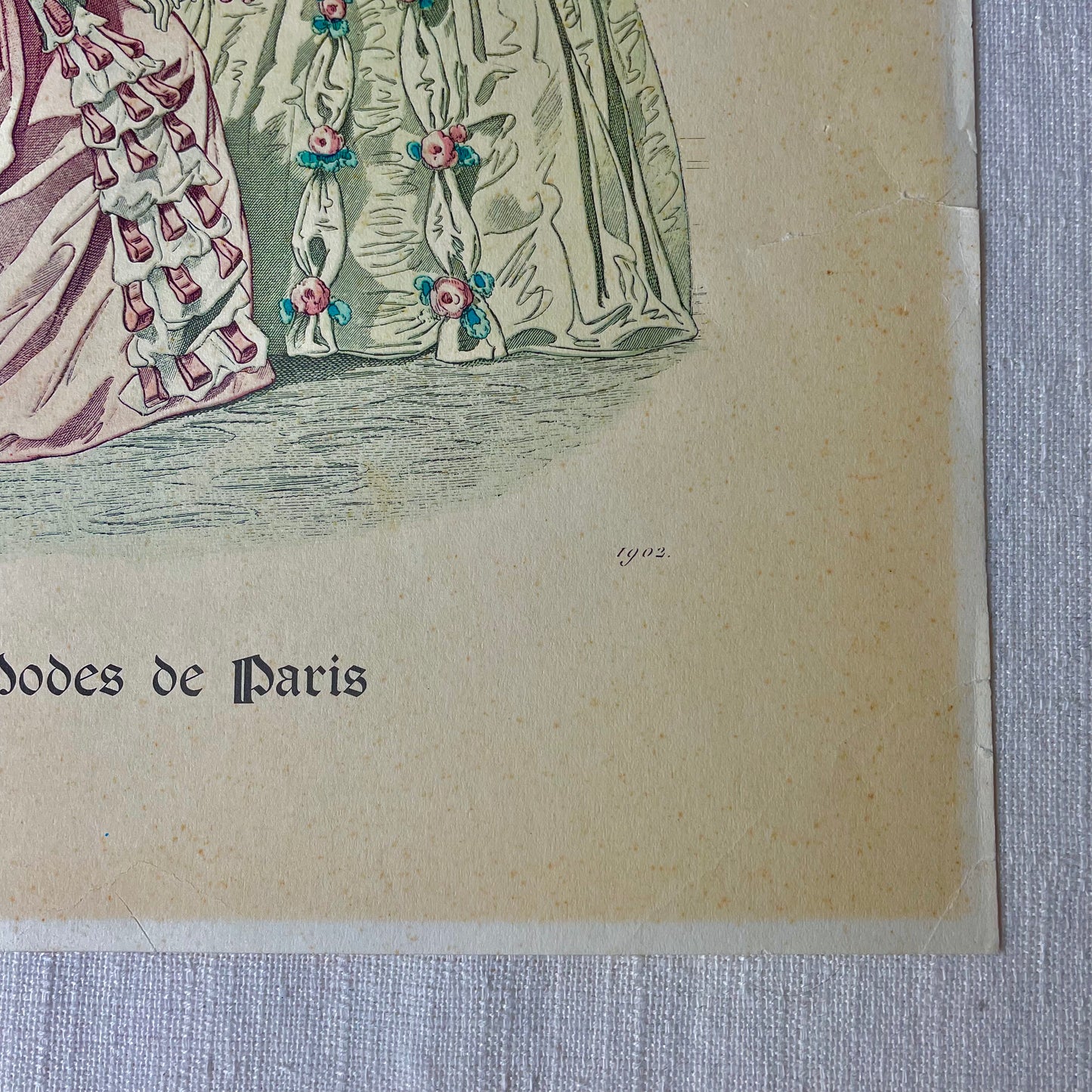 Original 1902 Fashion Print
