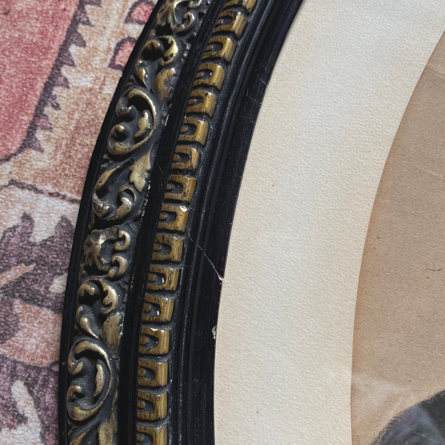 Victorian Frame with Charcoal Drawing