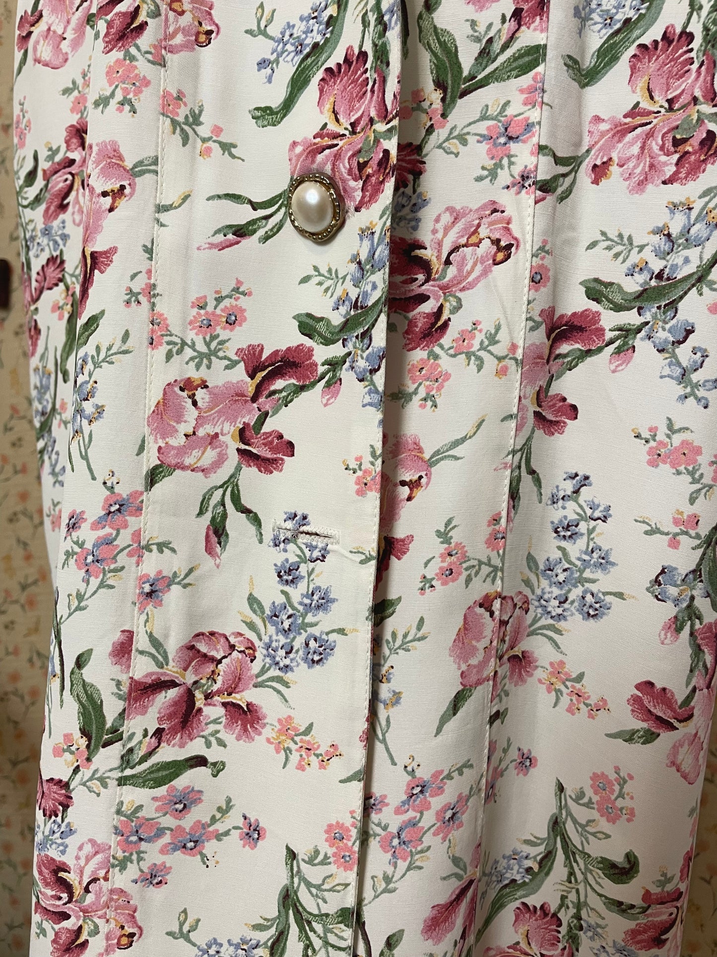 1980s Brioche Off-White Dress