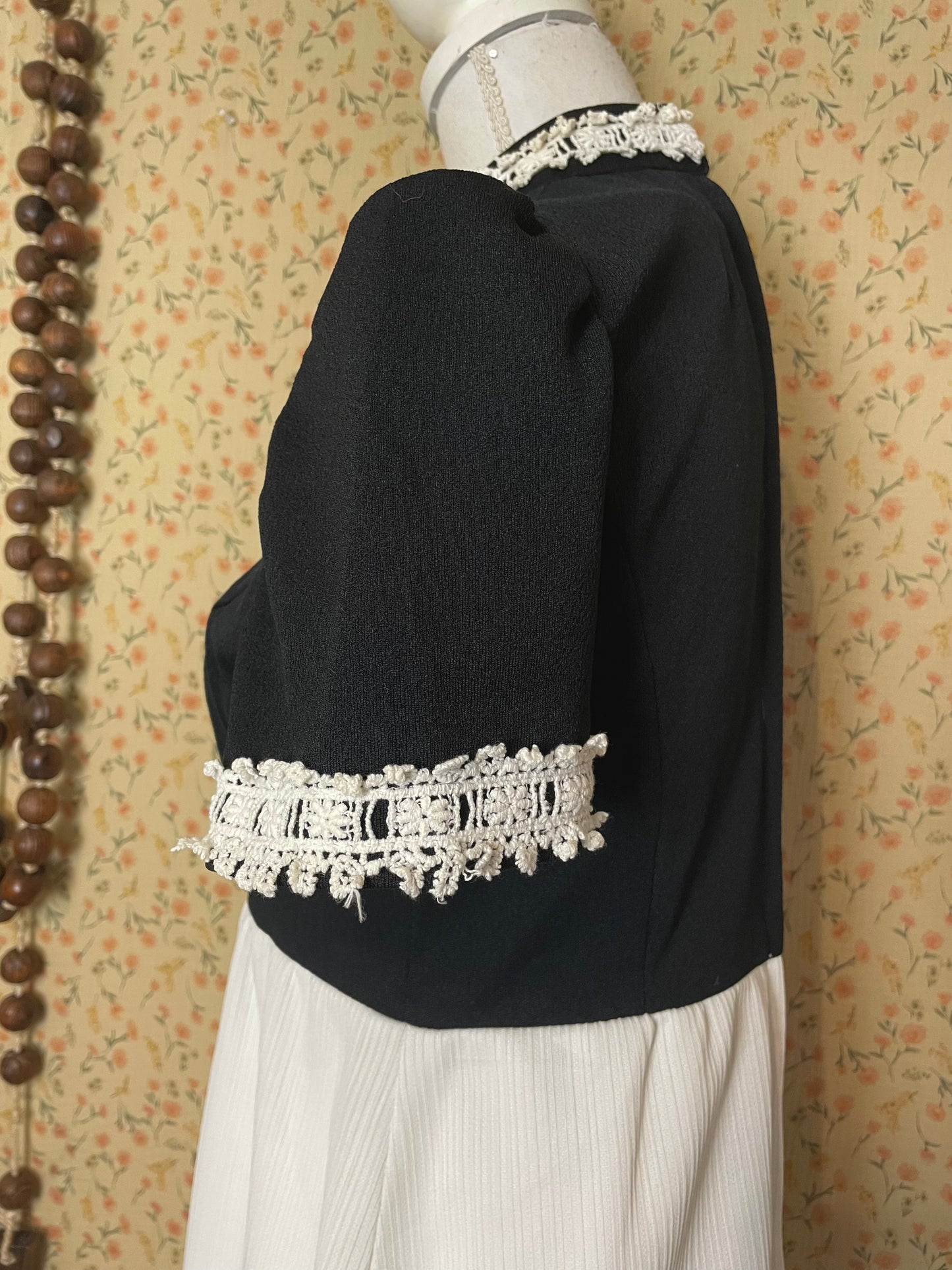 Medieval Revival Black and White Dress