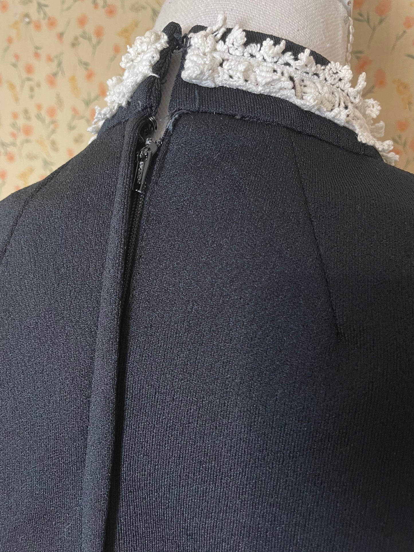 Medieval Revival Black and White Dress